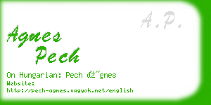 agnes pech business card